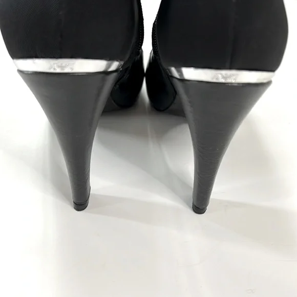 Armani Jeans Black Heeled Boots - Picture 8 of 12